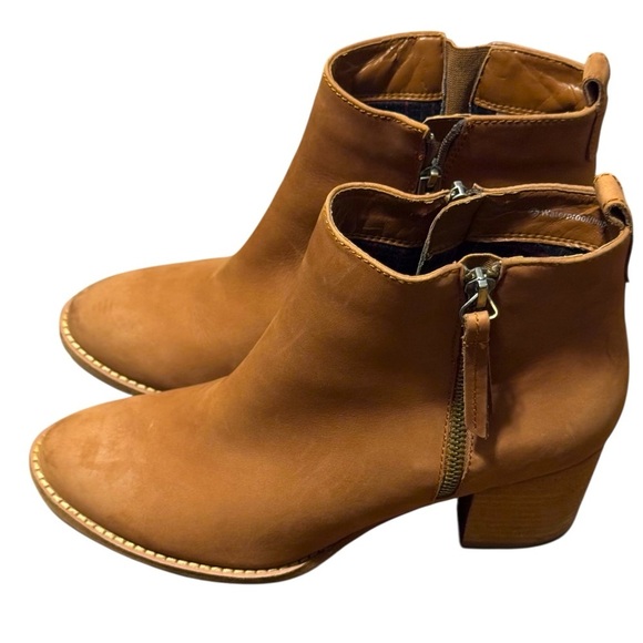 Blondo Ankle Boots Waterproof Booties Cognac Suede Women’s Size 9M Zip Boho - Picture 8 of 10